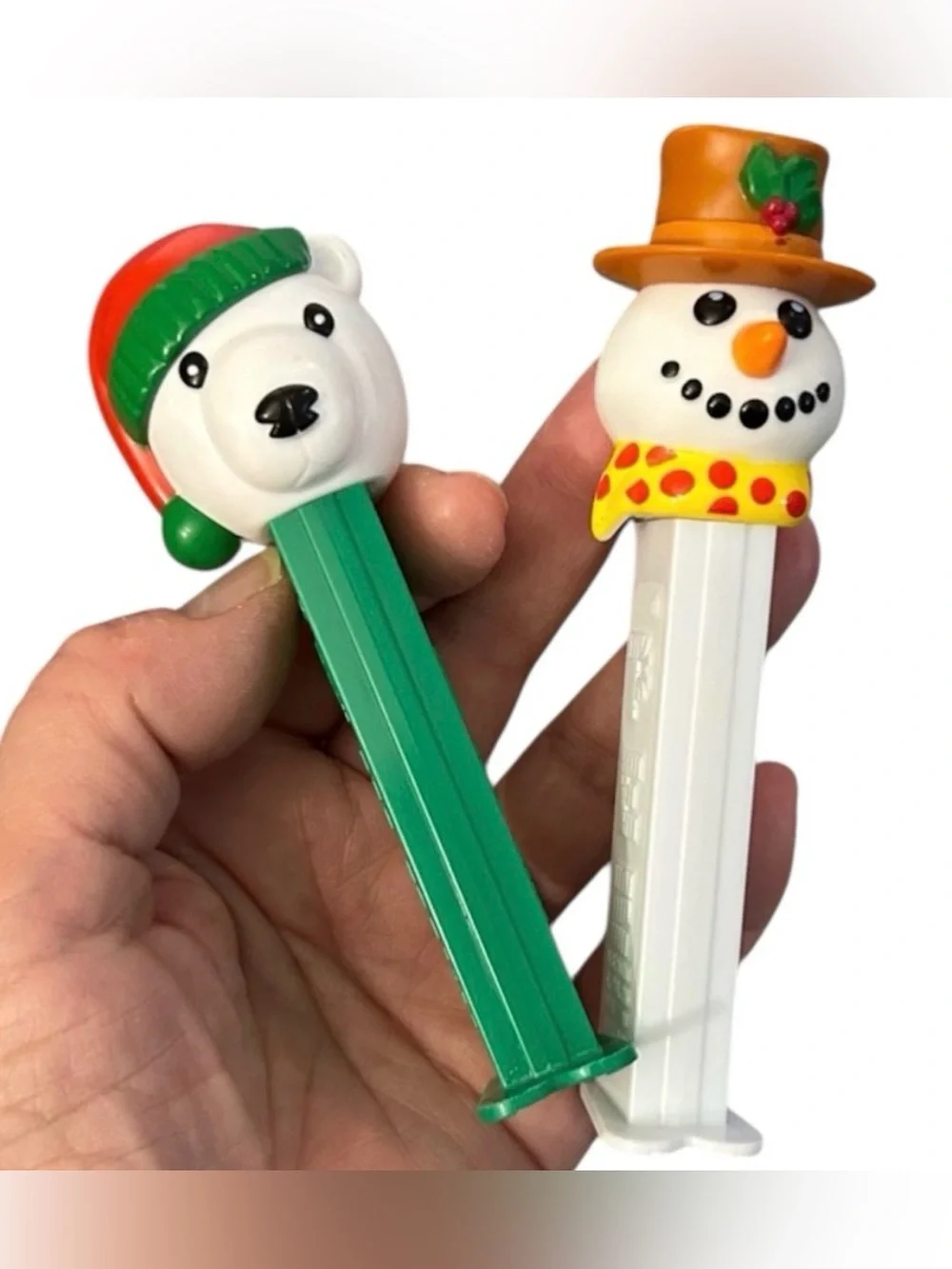 Christmas PEZ Dispenser Set - Polar Bear and Snowman collectibles